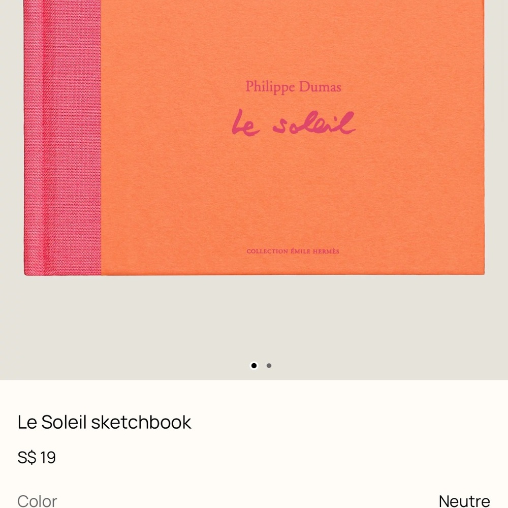Hermes Le Soleil Sketchbook in Orange and Pink